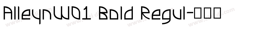 AlleynW01 Bold Regul字体转换
